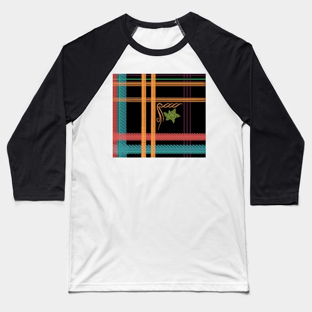 Neon Madras Baseball T-Shirt by LochNestFarm